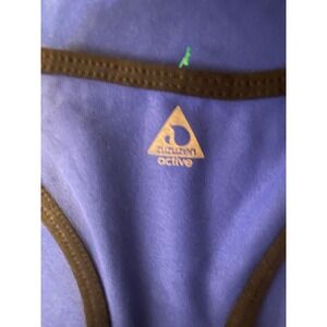 Colorblock Swim Tank Cover Up Racerback Tank Blue Sz Small